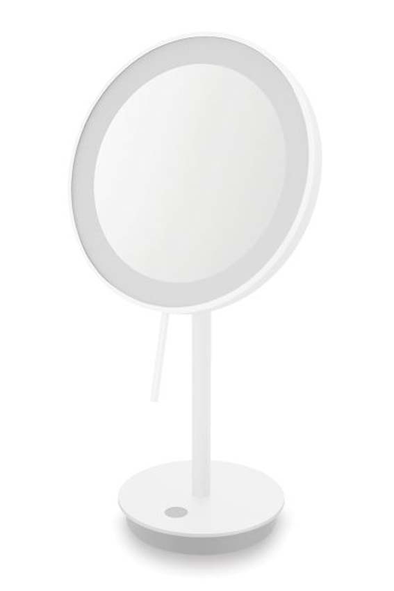 Make-up spiegel Zack Alona rond LED met vergroting wit 37x20cm