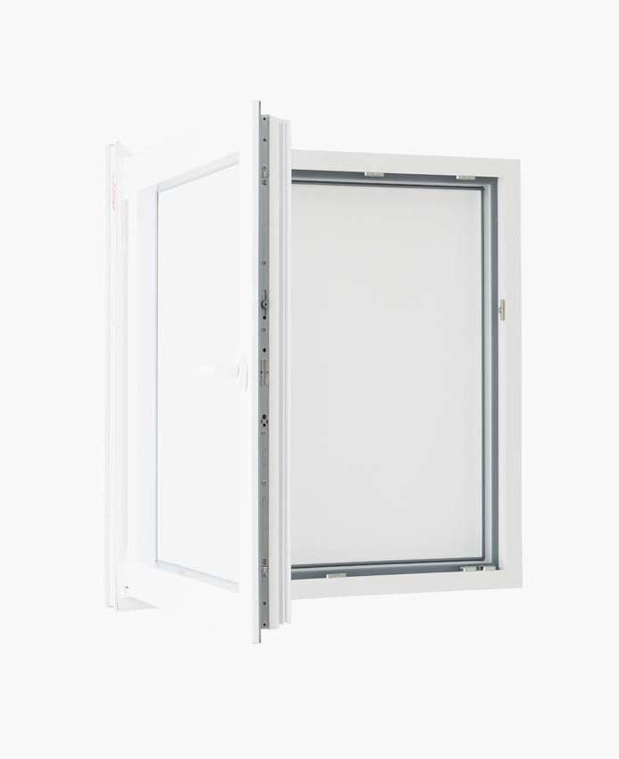 1-VAN Châssis oscillo-battant pvc Elegant blanc/bl B1000xH1000 mm G