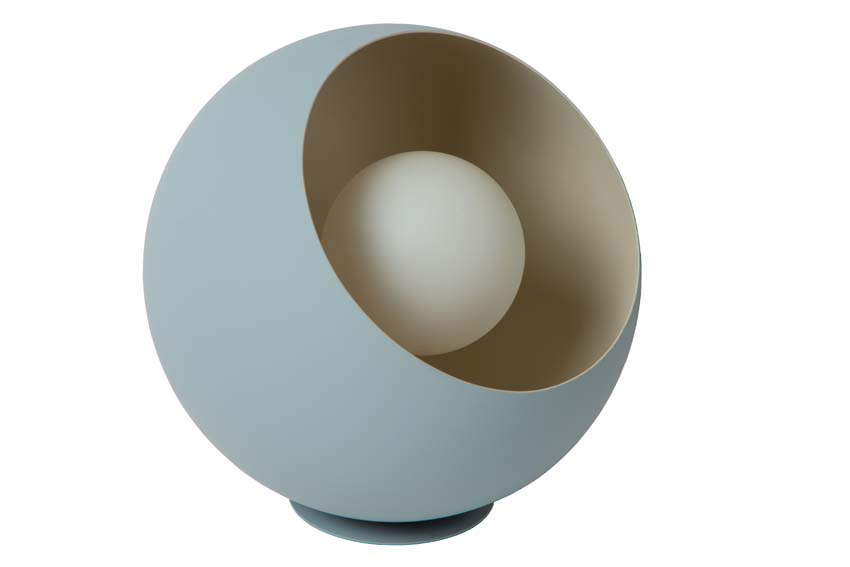 Lucide DOREDOS - Lampe de table - Ø 20 cm - 1xE27 - Bleu Pastel
