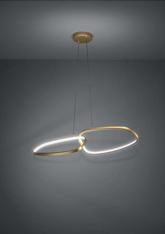 Hanglamp Orée LED Messing/wit 3000K