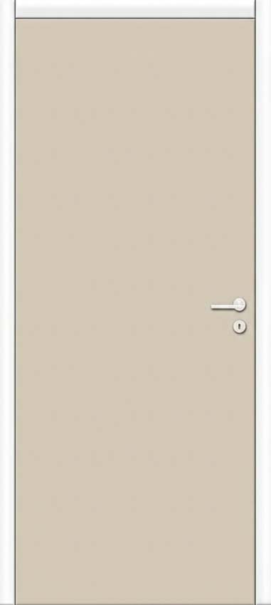 Porte intérieure complète Invisible Flat Senso gris 201,5x78cm aggloméré tubulaire droite + châssis blanc 30cm
