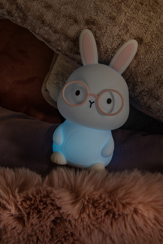 Oplaadbare Nachtlamp Kinderkamer - Accu/Batterij - LED 3 StepDimbaar - RGB - Wit