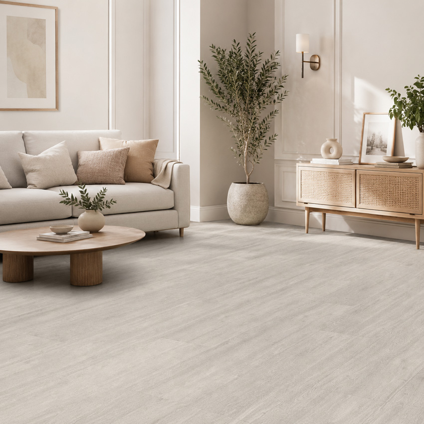 Stratifié 7mm chêne gris clair formio 129,2x19,3cm