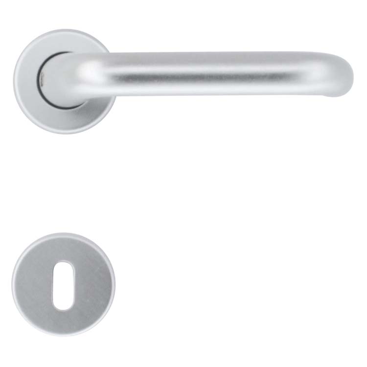 Poignée de porte pro padua alu u rosace barbe