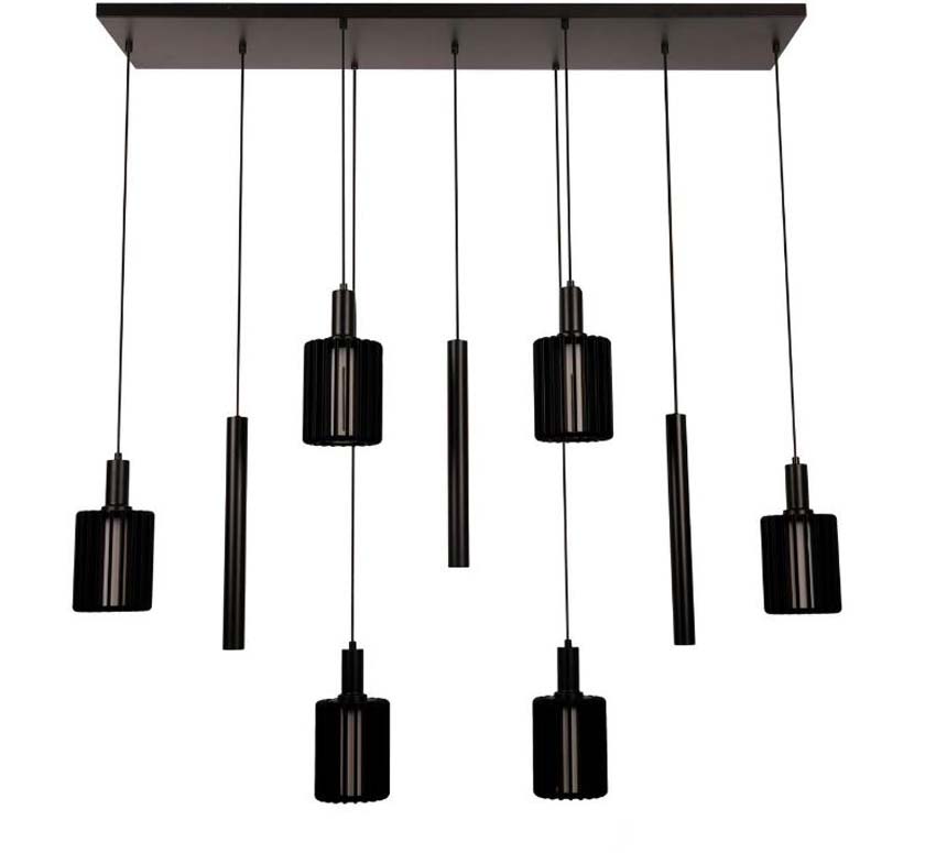 Lucide Lambres - Hanglamp - 6xE27 - Zwart