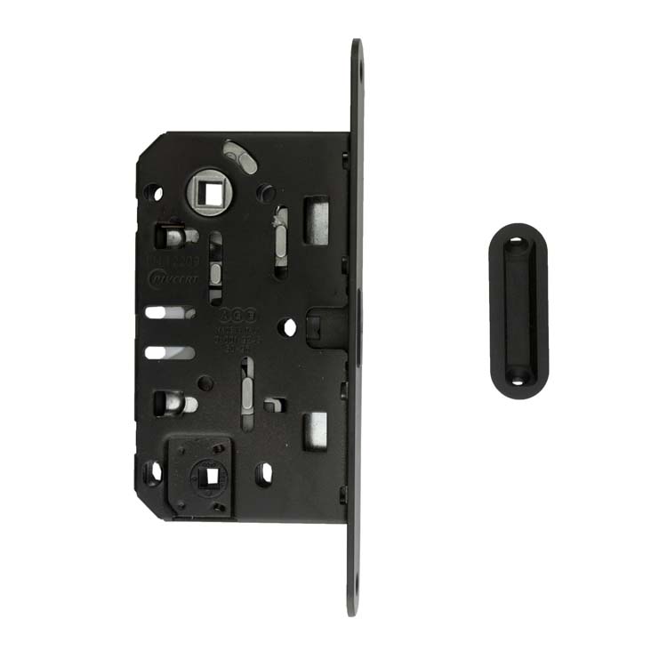 Serrure aimant proAGB 18mm plaque frontale noir cylindre 85mm