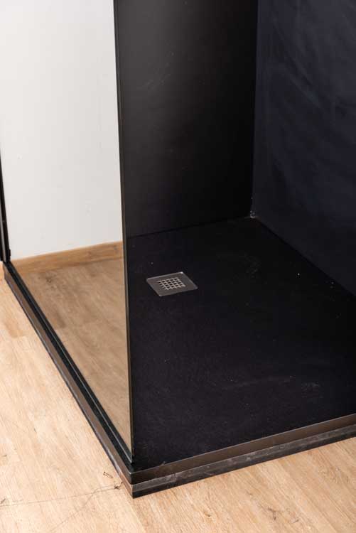 Receveur de douche Minimalism composite avec gelcoat noir 180x90cm