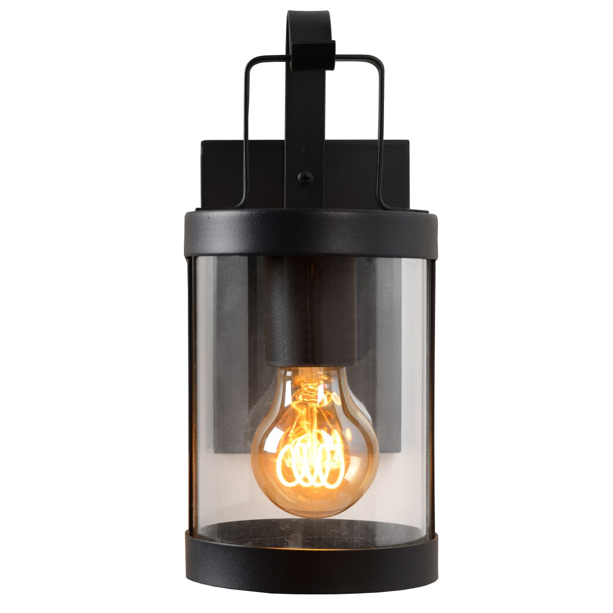 LINDELO Wandlicht IP23 E27 H28cm Zwart
