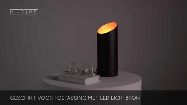 Lampe de table noir Ø9,6 1xE27 40W métal
