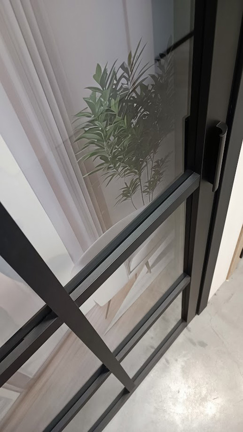 Complete deur 83cm steel look feeling 8R helder glas 201.5cm