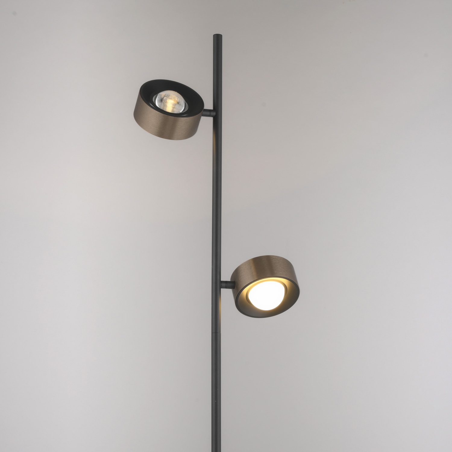 Lampadaire - brun - LED - 2x8W - 3000K