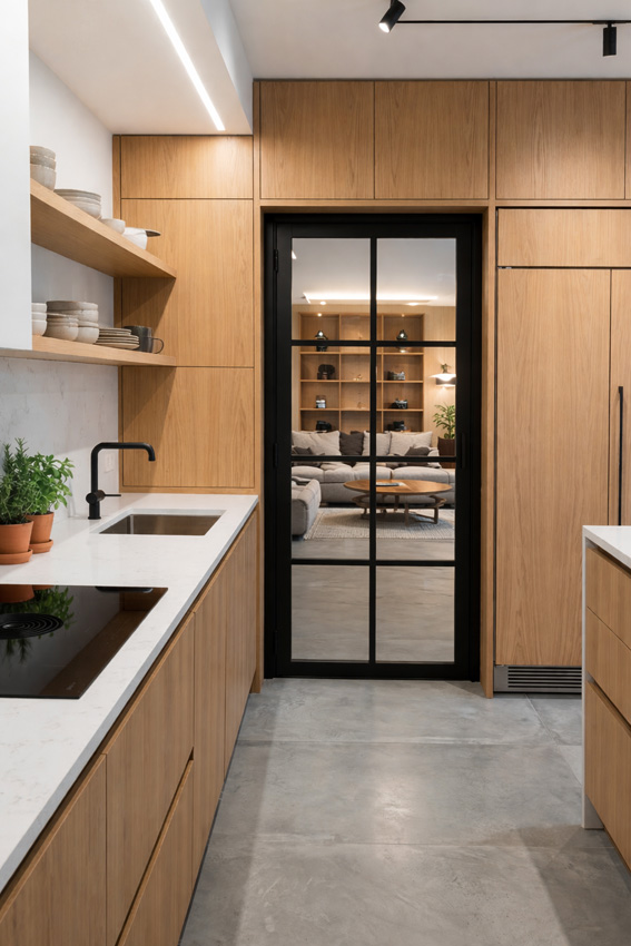 Complete deur 83cm steel look feeling 8R helder glas 201.5cm