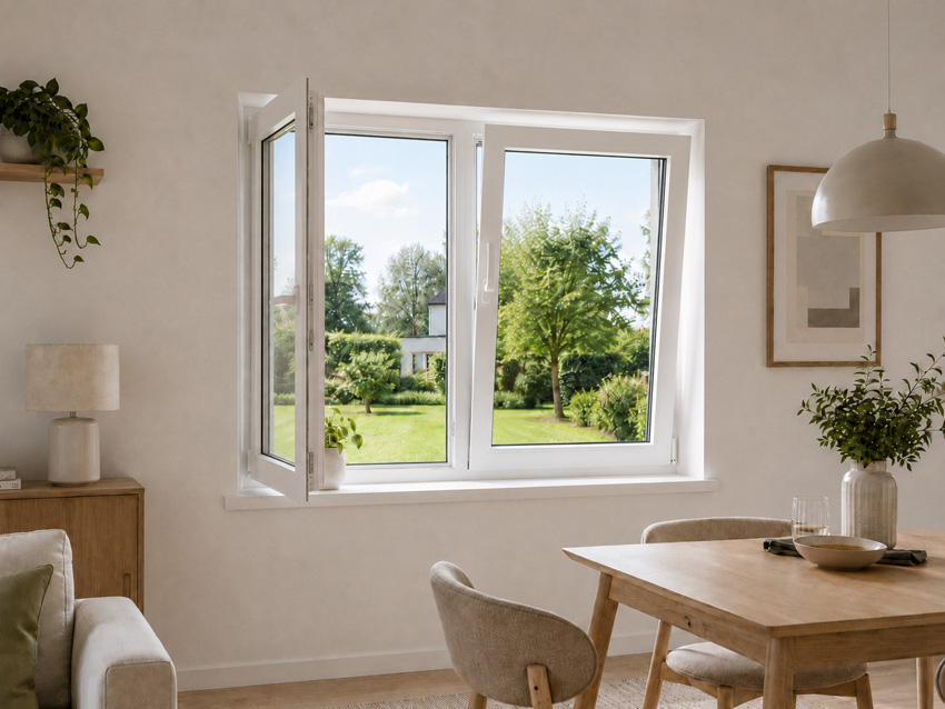 2-VAN fenêtre oscillo-battant pvc Ikkuna blanc 70mm L1400XH1000mm D