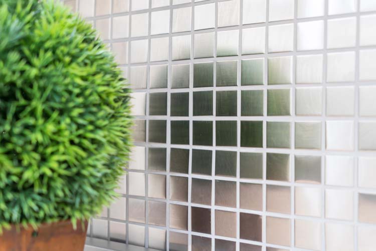 Mozaïek vierkant zilver mat 29,8x30,5cm