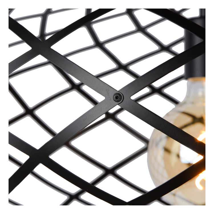 Lucide WOLFRAM - Suspension - Ø 65 cm - E27 - Noir