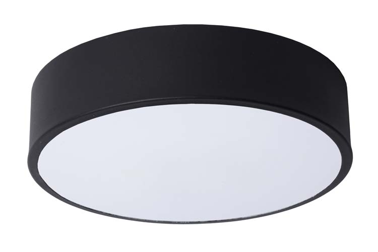 Plafonnière - Ø 20 cm - LED Dimb. - 1x12W 2700K - 3 StepDim - Zwart
