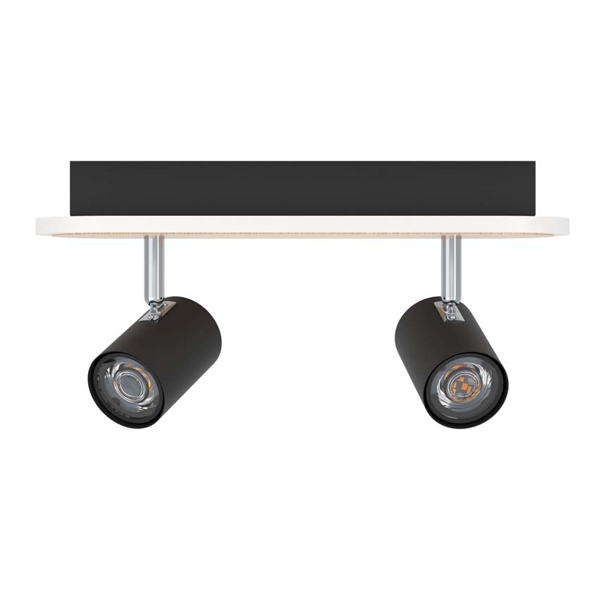 Spot en saillie - Noir/brun - 28x9x16 cm - Dimmable - LED - 2x12W - 3000K