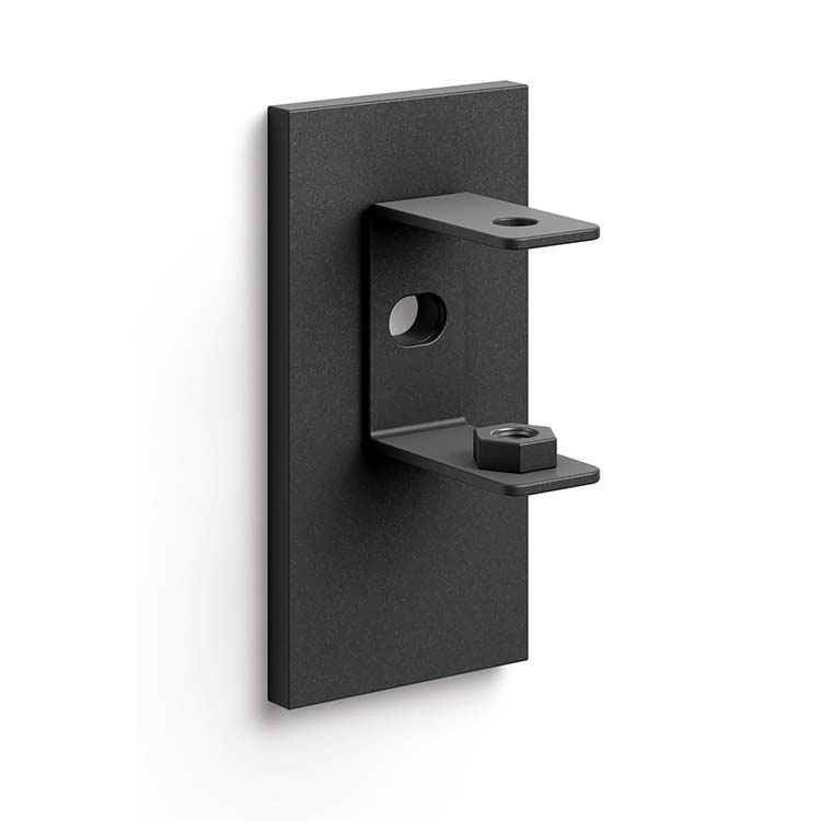 Fixation murale set de 2 pièces B 3cm H 6 cm acier inoxydable