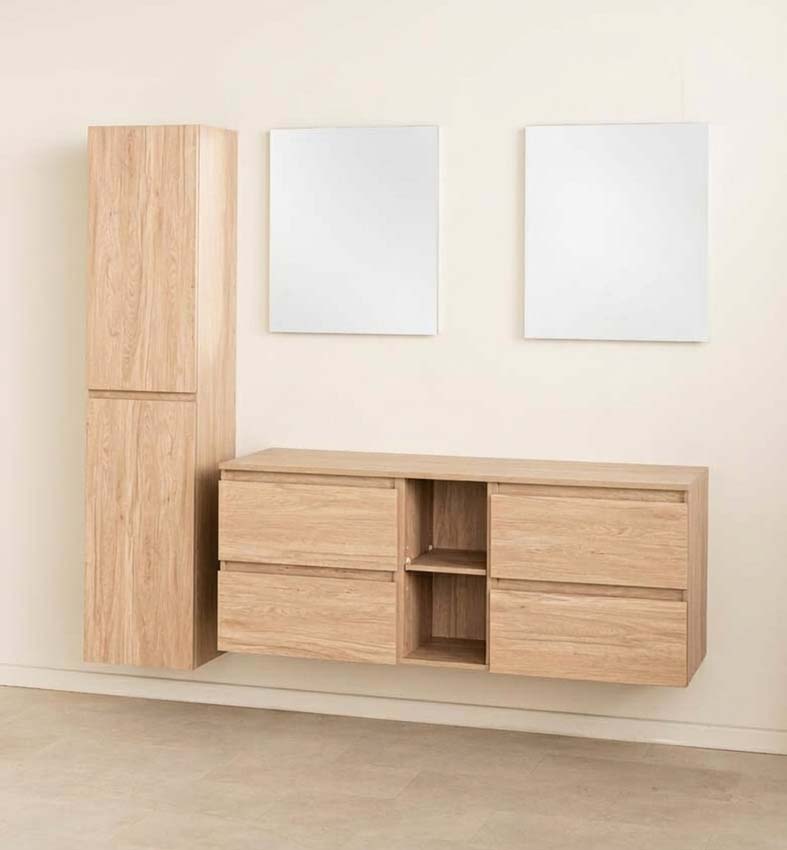 Meuble de salle de bain Bella chêne 150cm
