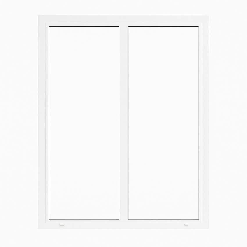 Châssis fixe+imposte G atérale pvc Deceuninck Elegant blanc