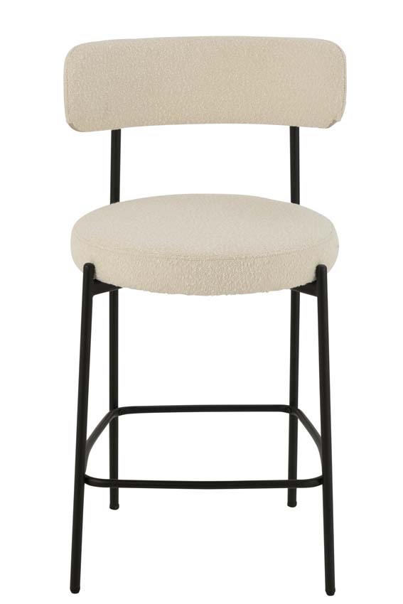 Chaise de bar Boucle blanc