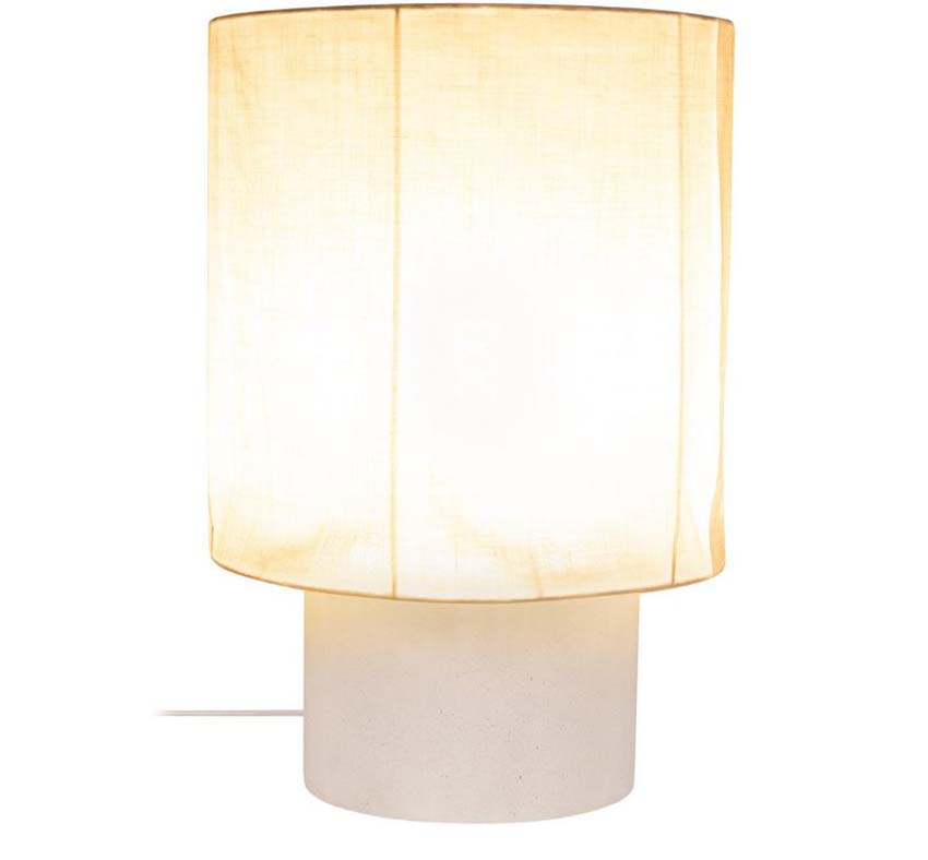 Lucide Essential Tissaja - Tafellamp - Ø35cm - 1xE27 - Wit