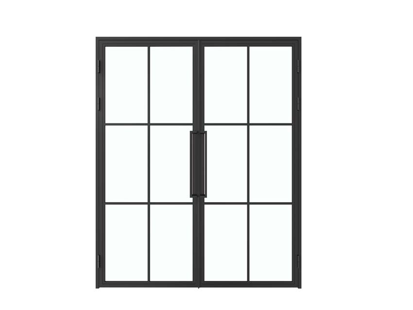 Porte intérieure double en acier Tara 6W 204x176cm gauche
