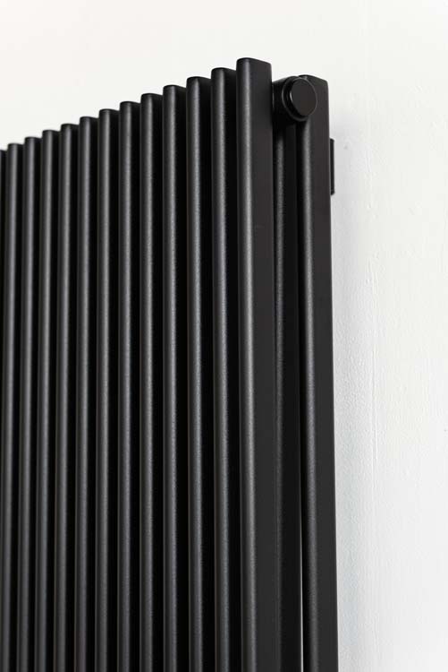 Designradiator Debra dubbel 180x67,6cm mat zwart 3309Watt