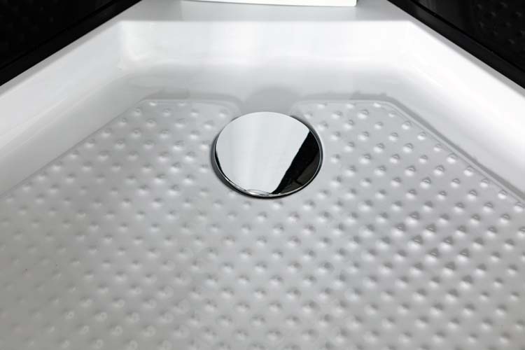 Douchecabine Adam hoek zwart schuifdeuren 100x100x215cm