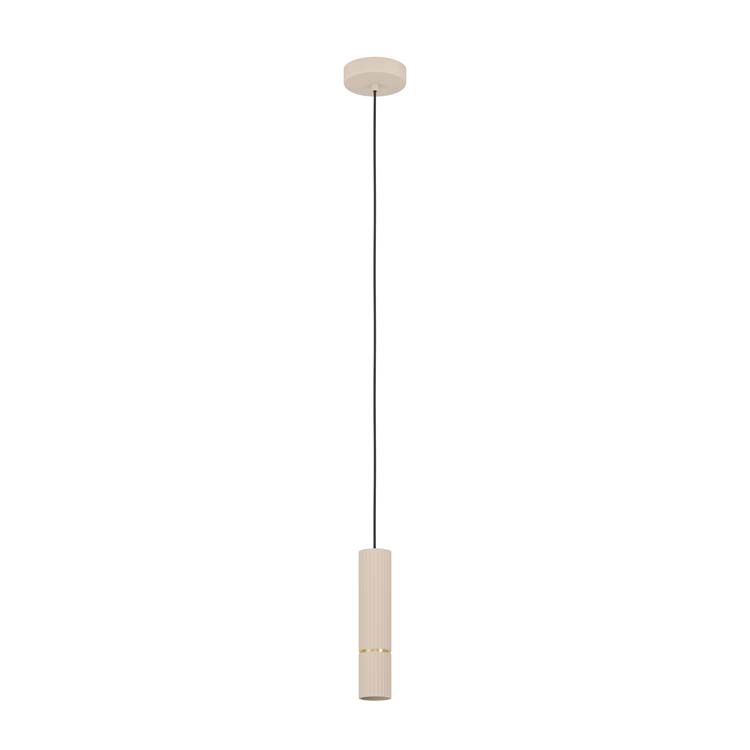 Hanglamp zand beige 1 lamp incl LED lamp 345 lumen