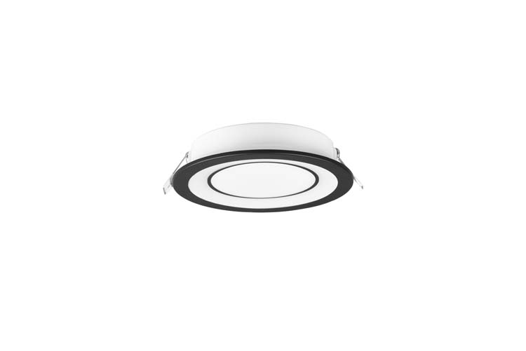 Spot à encastrer LED noir diam15cm 10W 1060LM 3000K