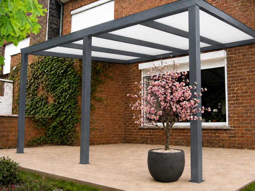 Toiture de terrasse Shadow anthracite 5x2,5m