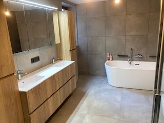 Baignoire d'angle Bottega blanc brillant gauche 180x80cm