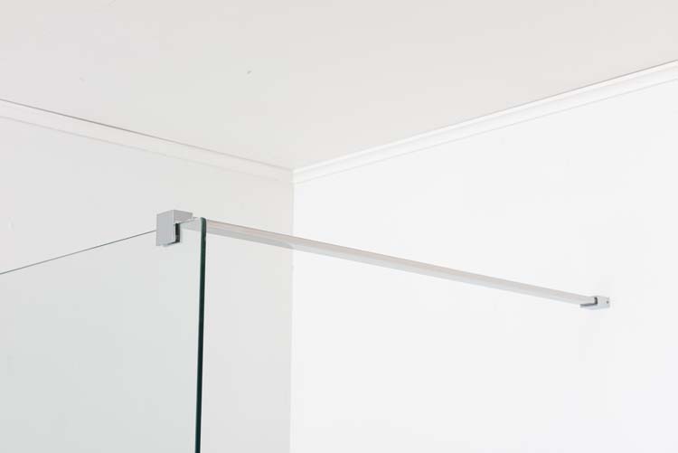 Paroi de douche à litalienne Anais verre acidifié avec kit de profilés chromé 97x200cm