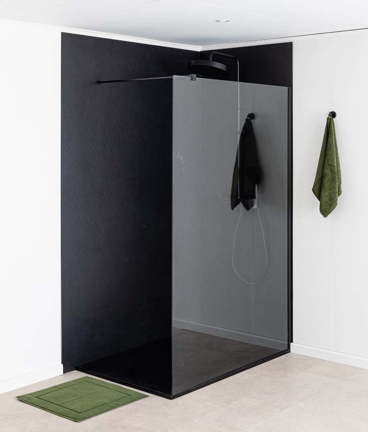 Douchepaneel Milo Slate SMC mat zwart 91,4x243,8cm