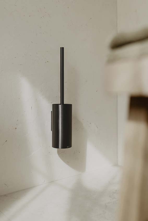 Toiletborstel Zack Linea RVS grafiet 44cm