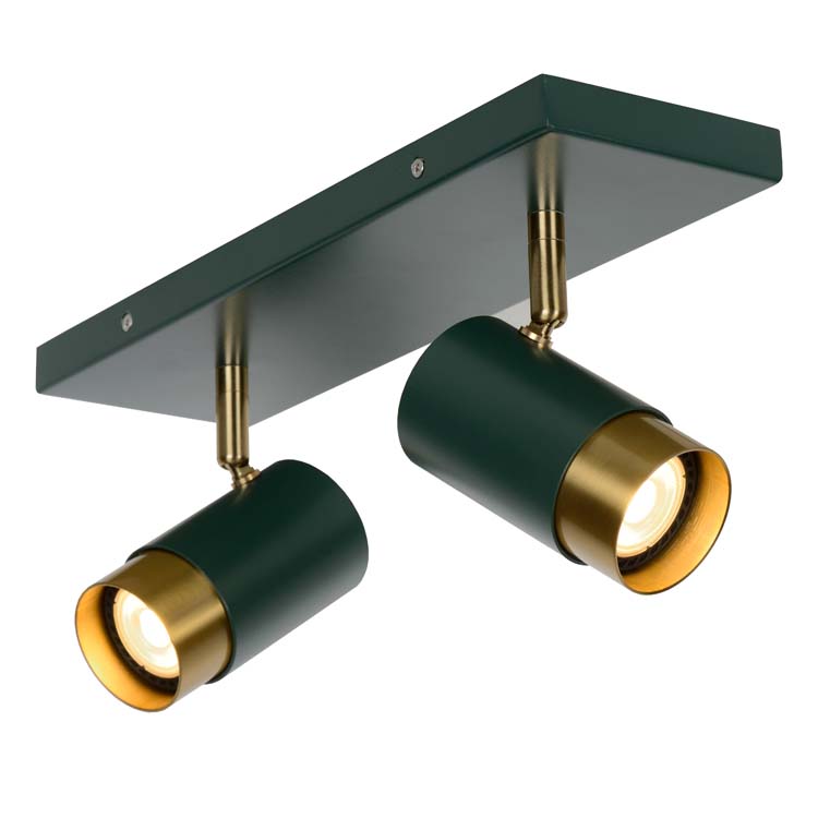 Plafonnier - vert/or - 2xGU10 - 35W