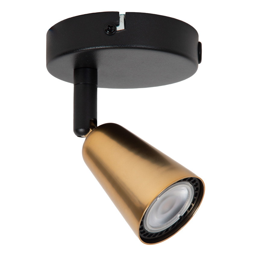 Lucide Essential Tiana - Wandspot/wandlamp - 1xGU10 (MR16) - Voor wand of plafond - Champagnekleur