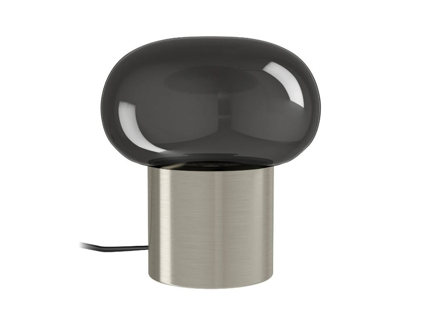 Tafellamp - nikkel/chroom - Ø15,5xH17cm - dimbaar - GU10 - 1x10W - touchbediening
