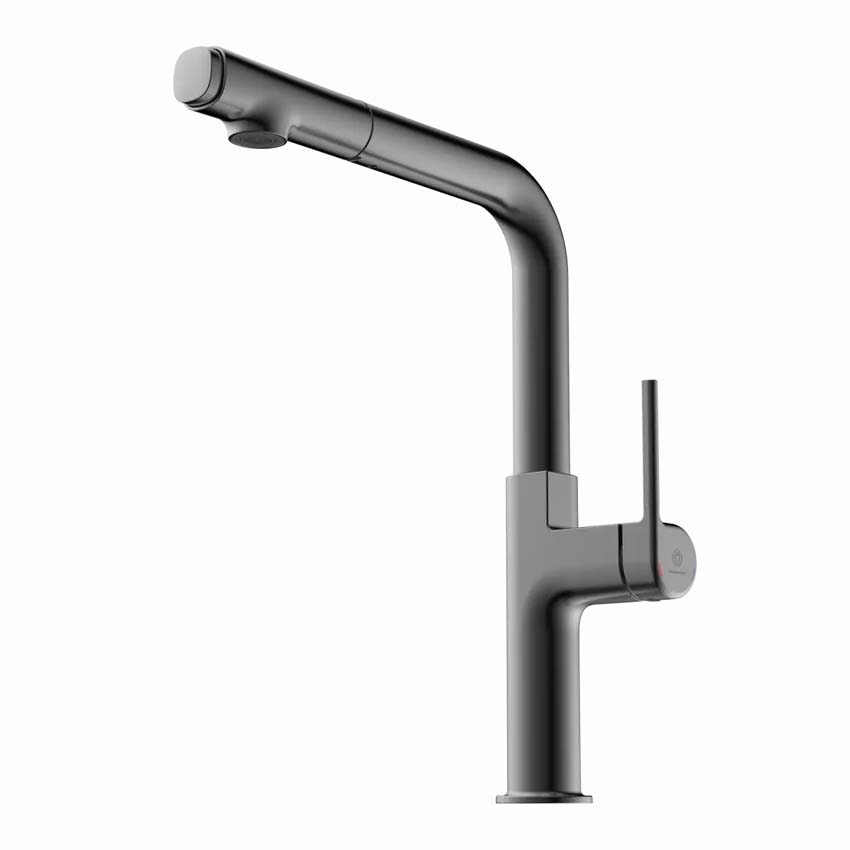 Keukenkraan Wasserwerk WK 11 mat grafiet met uittrekbare uitloop
