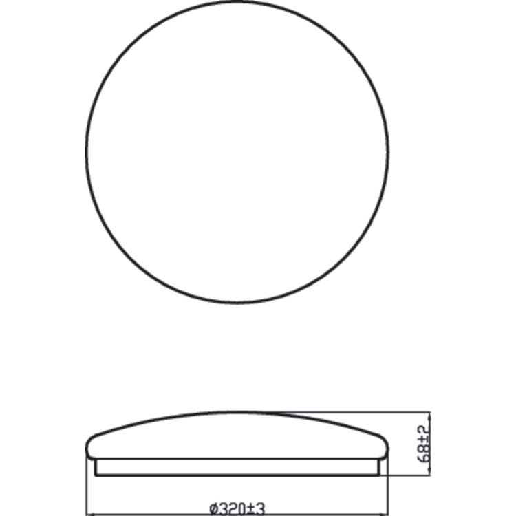 Plafonnier LED Rond 17W 2700K 1700LM