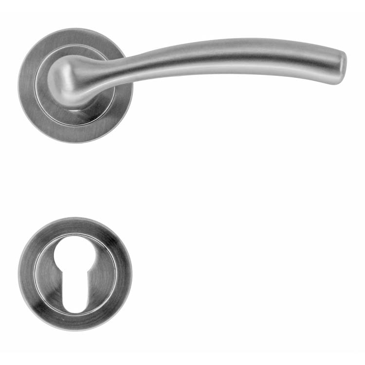 Deurkruk pro napels inox look cilinderrozet