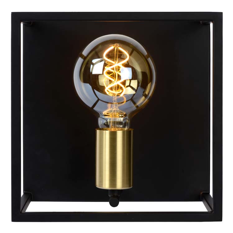 Wandlamp - zwart /goud - E27 - 40W