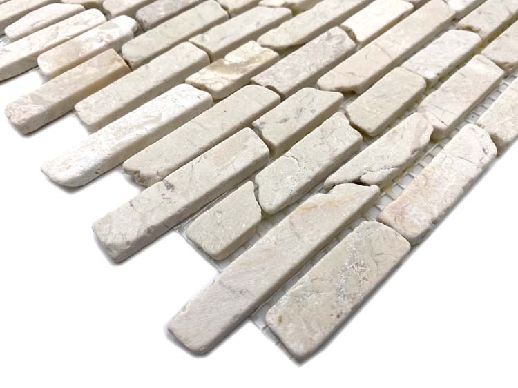 Mosaïque Brick beige mat 30,5x30,5cm