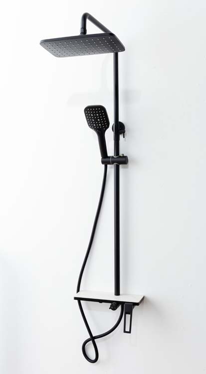 Colonne de baignoire et douche Magali noir mat