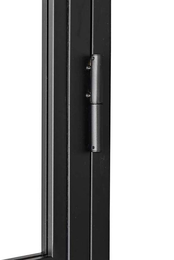 Porte intérieure double en acier Tara noir 2x4V poussant à gauche sur mesure