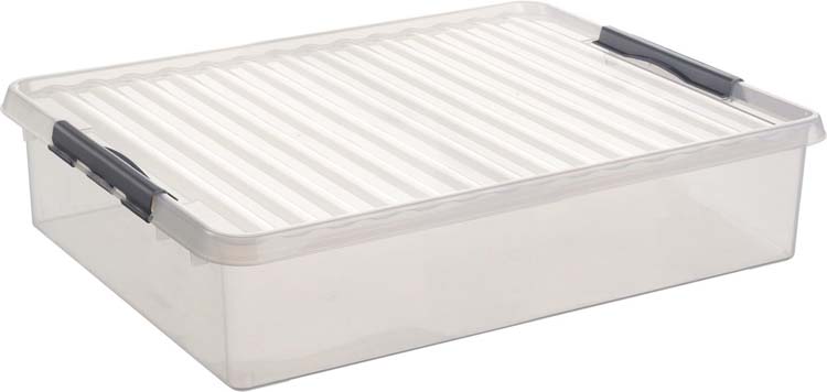 Q-Line box 60L transparant metaal 80x50x18 cm Q-Line box 60L transparant metaal 80x50x18 cm