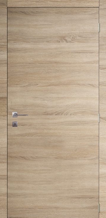 Porte intérieure complète S69 Authentic Oak 201,5x83cm nid d'abeille réversible + châssis 16,5cm