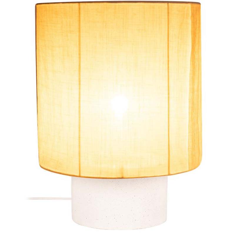 Lucide Essential Tissaja - Tafellamp - Ø30cm - 1xE27 - Wit