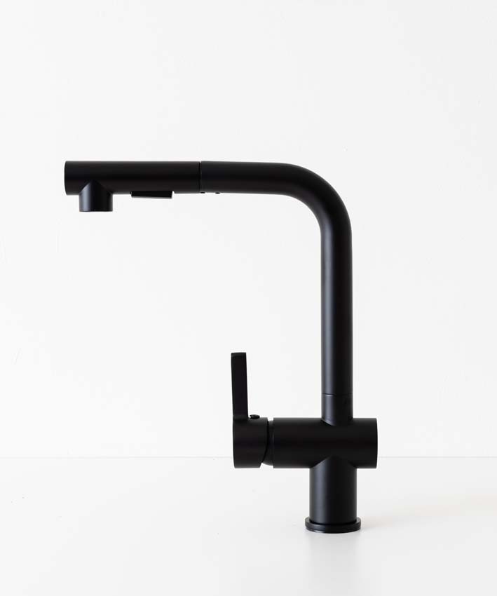 Keukenkraan Maeve mat zwart met uittrekbare uitloop Keukenkraan Maeve mat zwart met uittrekbare uitloop